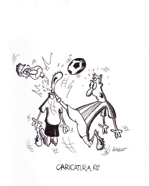 Карикатура "Футбол", Аивар Баранов