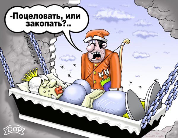 Карикатура "Дилемма", Руслан Долженец