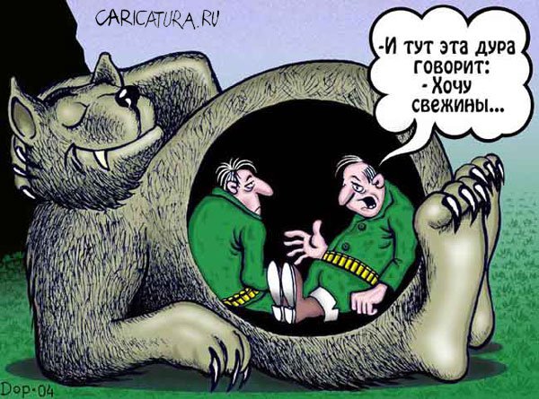 Карикатура "Попадалово", Руслан Долженец