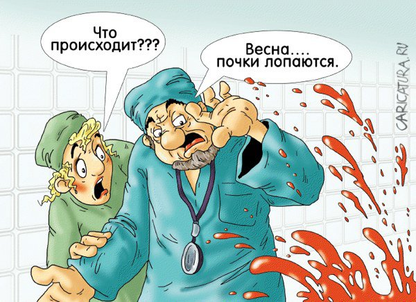 Карикатура "Утренний обход", Александр Ермолович