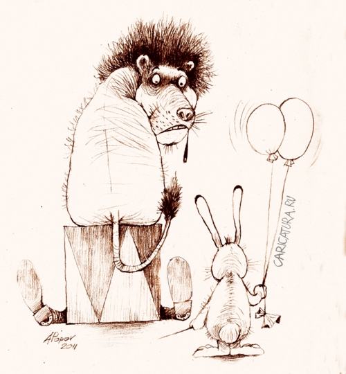 Карикатура "Ну, заяц!..", Александр Попов