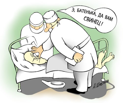 Карикатура "Свинец!", Александр Шабунов