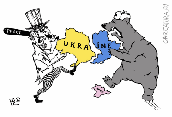 Карикатура "На рывок", Юрий Саенков