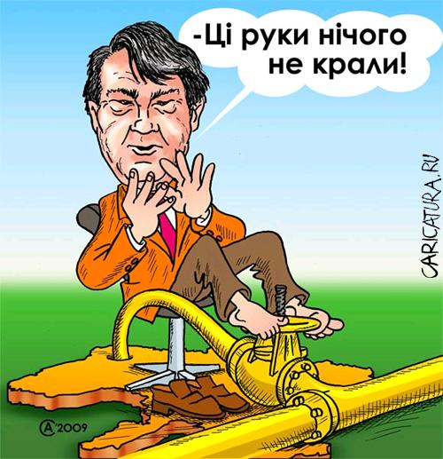 Карикатура "Эти руки ничего не крали", Андрей Саенко