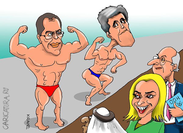 Карикатура "МИД проявил недюжинную силу", Евгений Кран