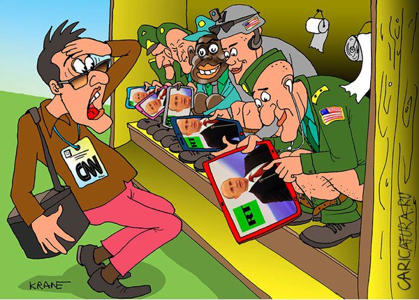 Карикатура "Пропаганда до добра не доведёт", Евгений Кран