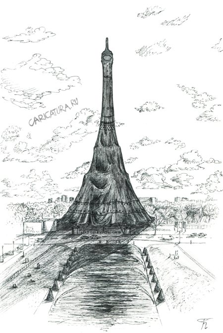 Карикатура "Новый французский дизайн: Начало", Карина Лузан