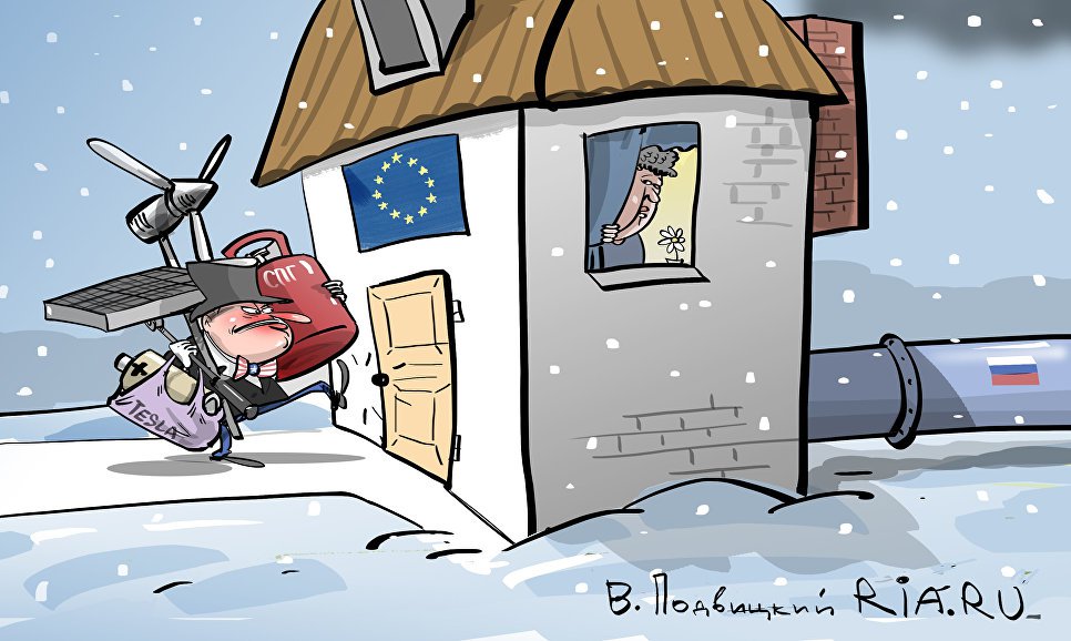 Карикатура "Спасибо, у нас все есть!", Виталий Подвицкий