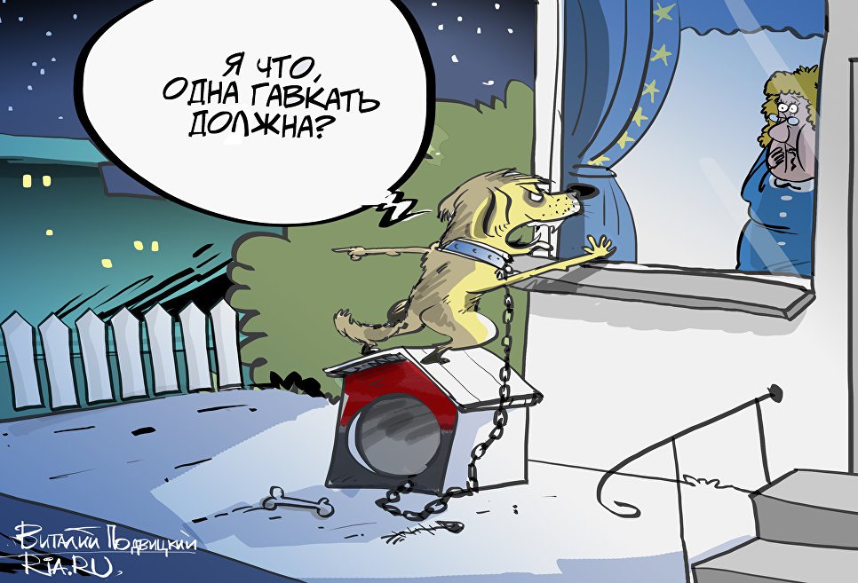 Карикатура "Жаль, підмога не пришла", Виталий Подвицкий