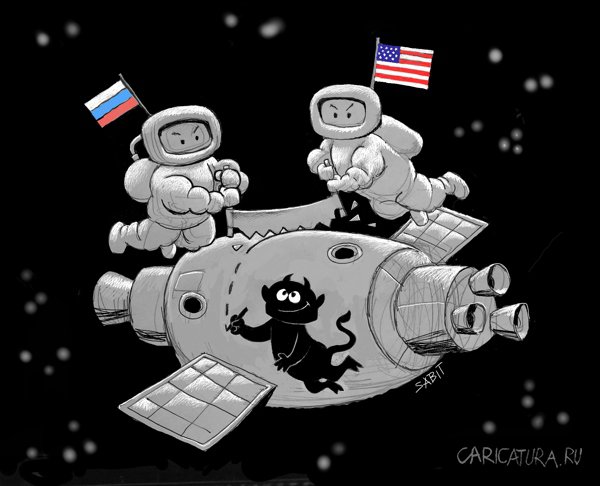 Карикатура "Результаты взаймных санкций", Сабит Курманбеков