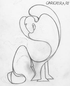 Карикатура "Крылья, ноги, главное...", Александр Аксенов