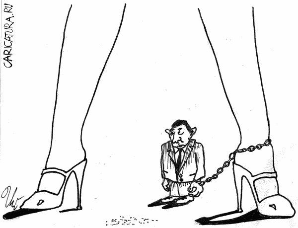 Карикатура "На цепи", Ион Кожокару