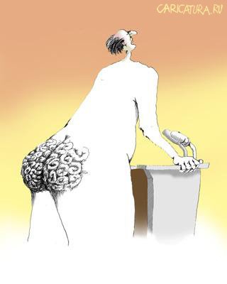 Карикатура "Задний мозг", Серик Кульмешкенов