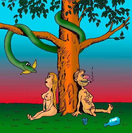 Карикатура "Райский банан", Богдан Пиргач