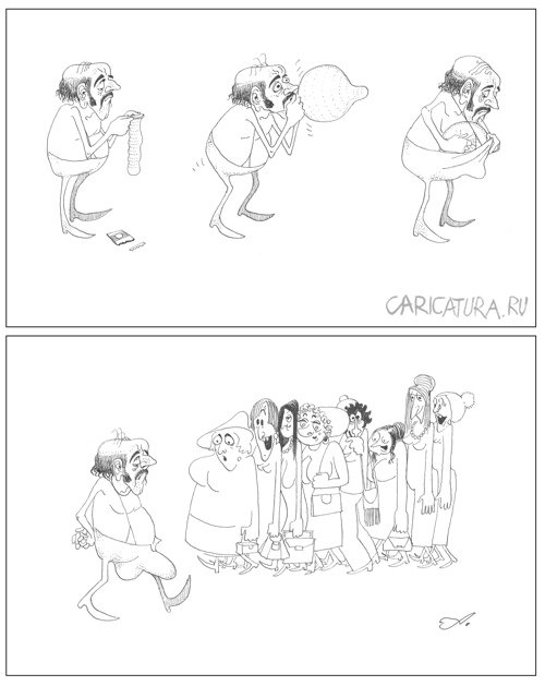 Карикатура "Прикол в духе Сирано де Бержерака", Артур Полевой