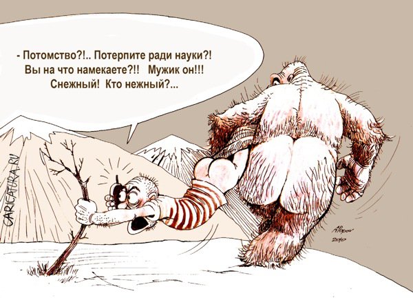 Карикатура "Снежный мужик", Александр Попов
