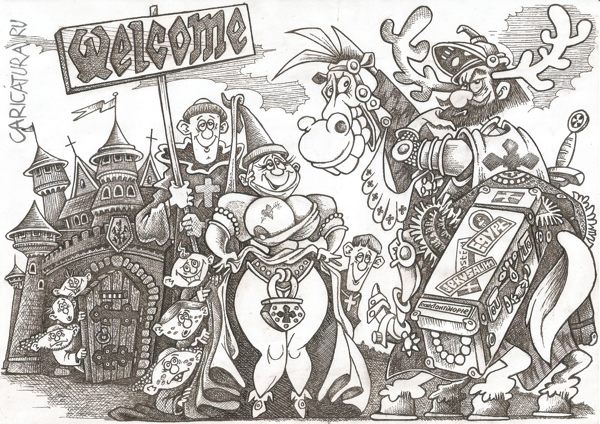 Карикатура "Возвращение крестоносца", Геннадий Репитун
