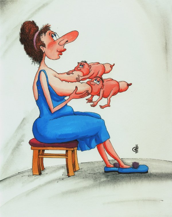 Карикатура "Присоски", Сергей Сиченко