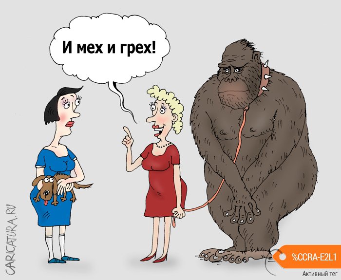Карикатура "Мой ласковый и дикий зверь", Валерий Тарасенко