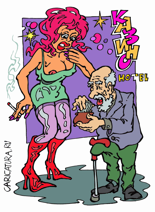 Карикатура "Старичок", Михаил Жилкин