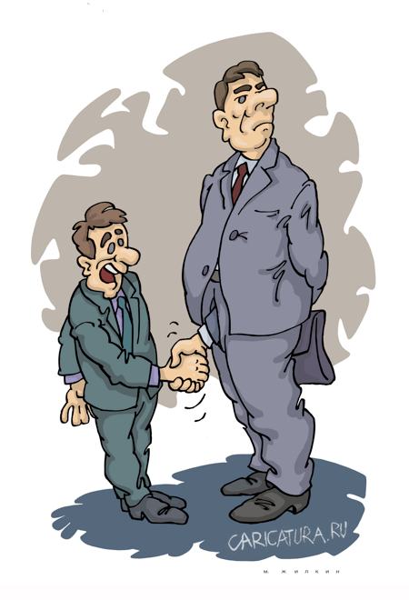 Карикатура "Удостоенный...", Михаил Жилкин