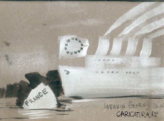Карикатура "Euro Titanik", Георгий Лабунин