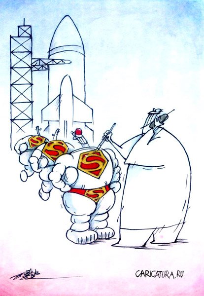 Карикатура "Супермены", Run Tang Li