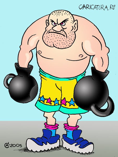 Карикатура "Боксер", Андрей Саенко