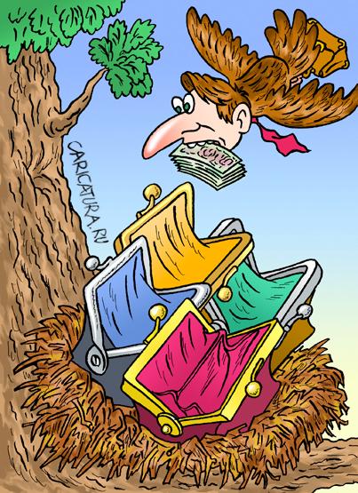 Карикатура "Гнездо", Андрей Саенко