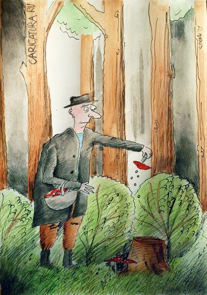 Карикатура "По грибы", Алекс Гордин