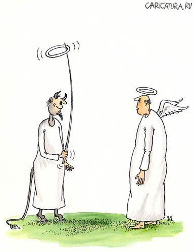 Карикатура "Черт и Ангел", Иван Анчуков