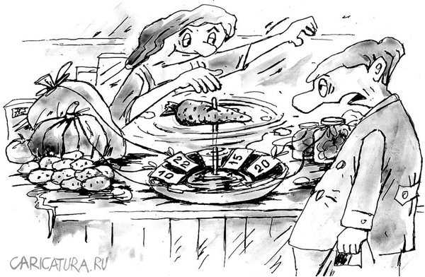 Карикатура "Цены", Виктор Богданов