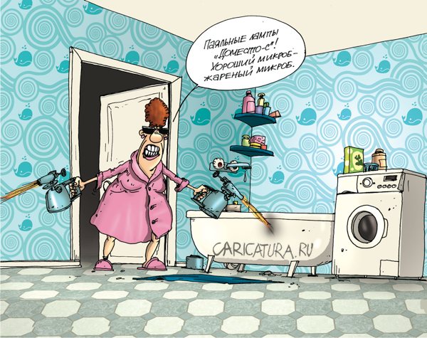 Карикатура "Хозяйке на заметку", Александр Бронзов