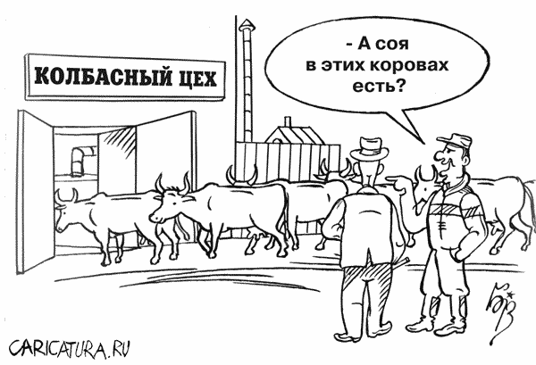 Карикатура "Соя", Владимир Бровкин