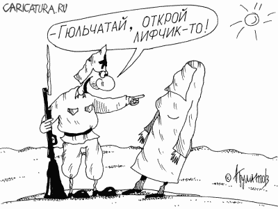 Карикатура "Гюльчатай", Алексей Булатов