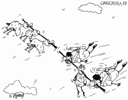 Карикатура "Путешественники", Алексей Булатов