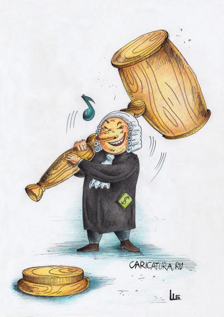 Карикатура "Молот правосудия", Шура Бурик