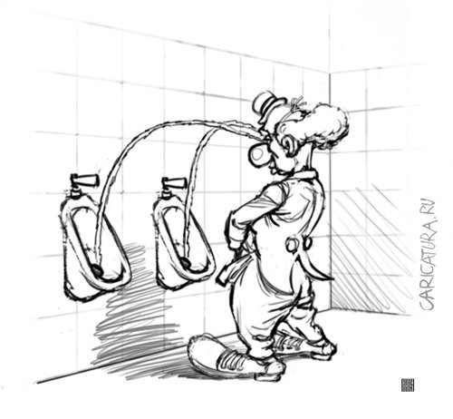 Карикатура "Клоун", Алексей Бушкин