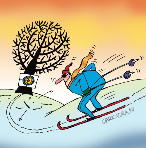 Карикатура "Лыжник", Артём Бушуев
