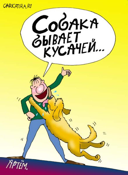 Карикатура "Собака", Артём Бушуев