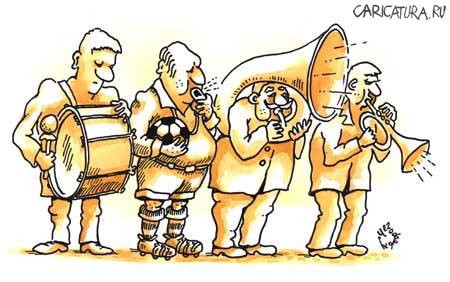 Карикатура "Судья-музыкант", Геннадий Чегодаев