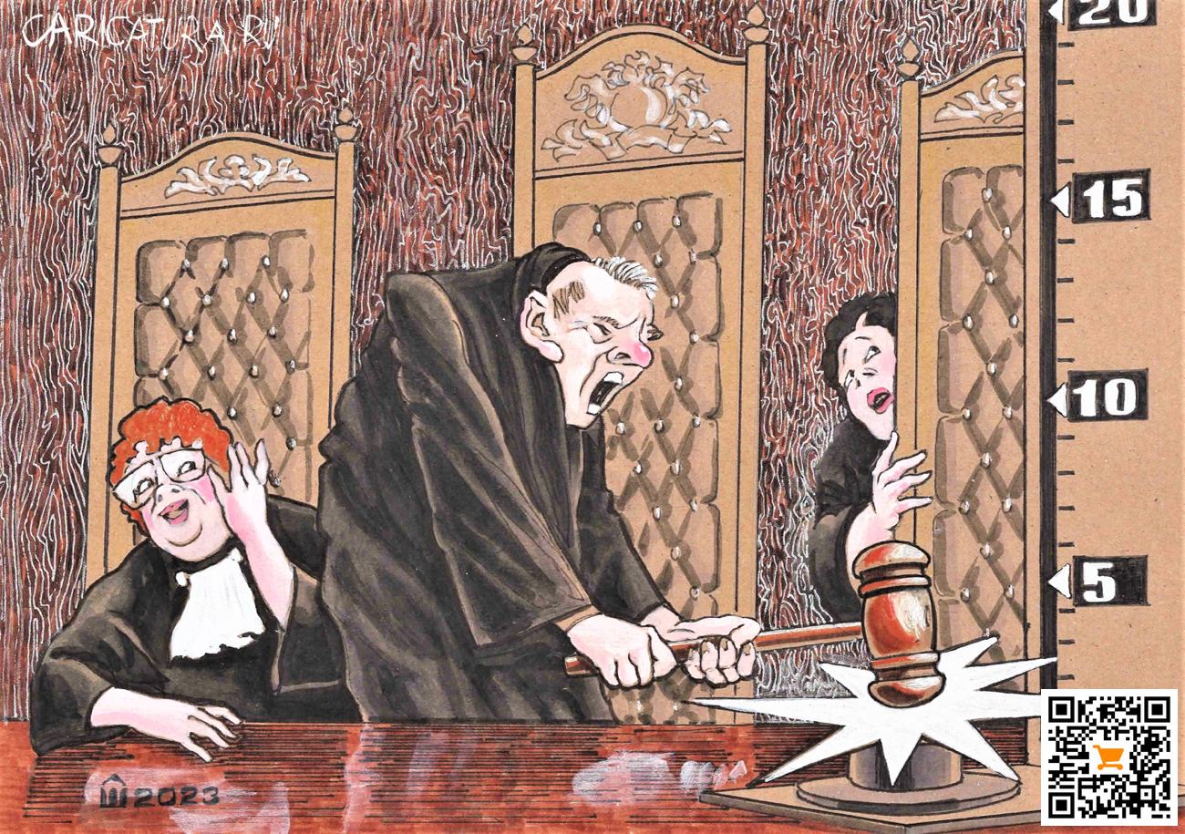 Карикатура "Суд. Приговор", Алексей Шишкарёв