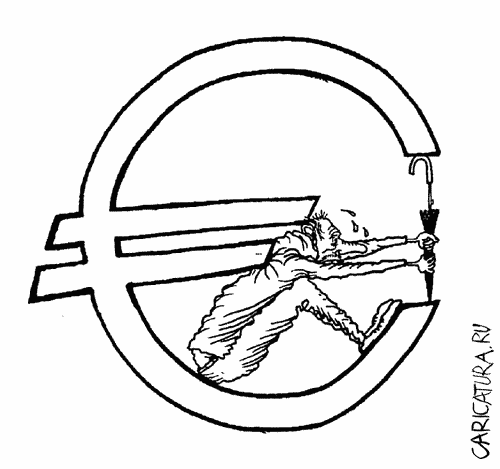 Карикатура "В тисках", Ион Кожокару