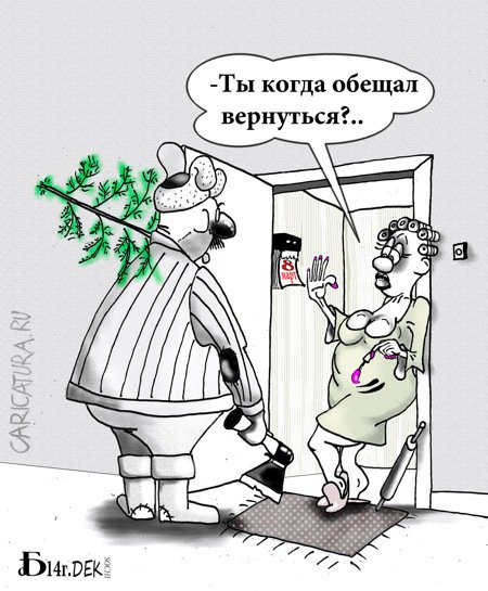 Карикатура "Сколько обещанного ждут", Борис Демин