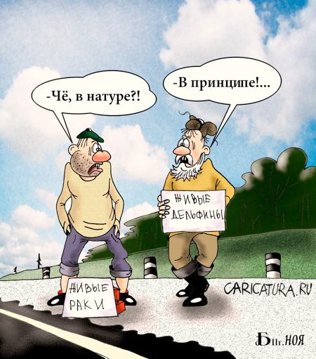 Карикатура "Случай на обочине", Борис Демин