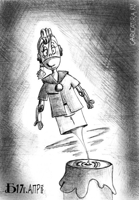 Карикатура "Светя другим...", Борис Демин