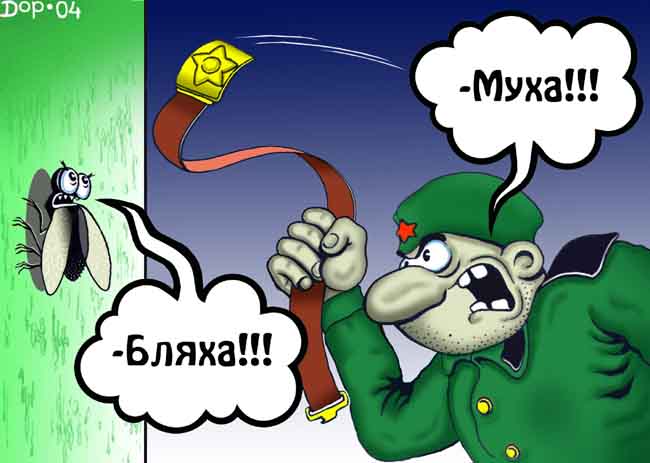 Карикатура "Бляха-муха", Руслан Долженец