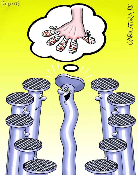 Карикатура "Бывалый гвоздь", Руслан Долженец