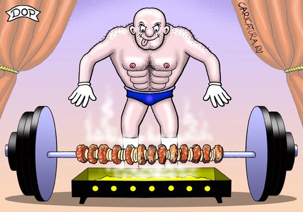 Карикатура "Рывок", Руслан Долженец