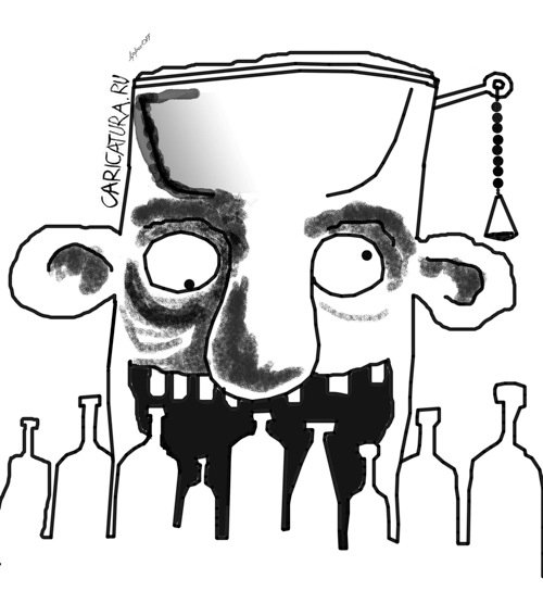 Карикатура "Пьяница", Олег Дорохов